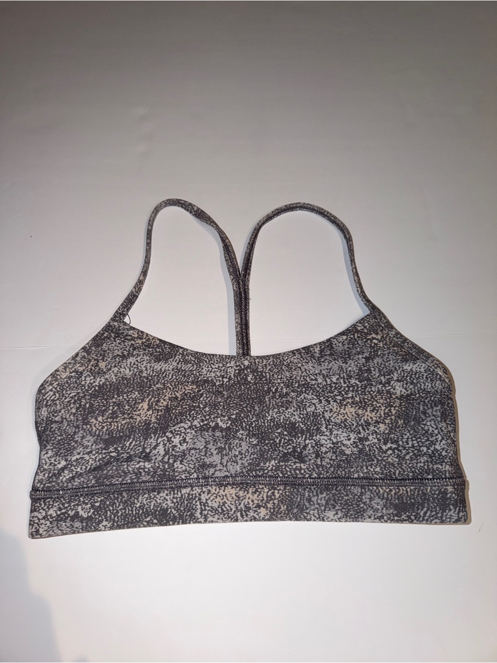 Lululemon Seamless Grey Printed Sports Bralette